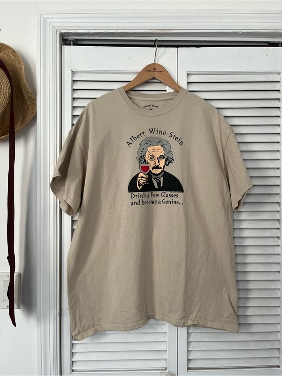 None Other - Albert Wine-Stein Graphic Tee in Beige by Unknown